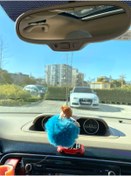 Resim S&E TASARIM Otomobil Dikiz Süsü Lacivert Ponpon Uzanan Bebek Oto Kolye Oto Aksesuar 