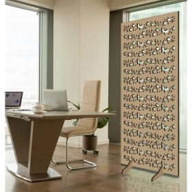 Resim Liar Ahşap Seperatör (Paravan) - KSP-03 - (10 mm) - (69 cm x 139 cm) - (Ham) 