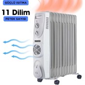 Resim Süsler 11 Dilim Yağlı Fanlı Radyatör SR-5811 