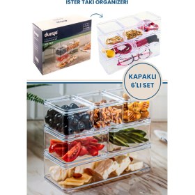 Resim Flora Çok Amaçlı 6'lı Kapaklı Kahvaltılık, Takı Organizer 