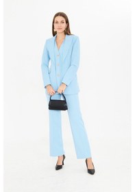 Resim Yelek Detaylı 3 Gold Düğme Takım Bebe Mavi Bebe Mavisi 