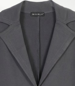 Resim Koyu Gri Triko Kadın Blazer Ceket - KOYU GRİ / 38 