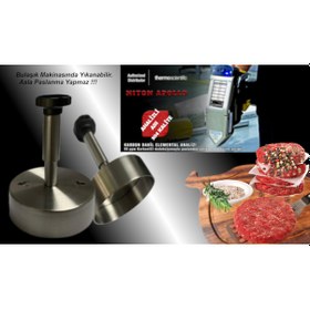 Resim Alfa Paslanmaz Üretimi 10 CM Hamburger Köfte Yapma Aparatı. 