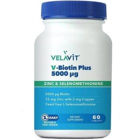 Resim Velavit V-Biotin Plus 5000 Mcg 60 Tablet 