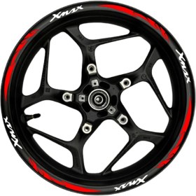 Resim Xmax Beyaz Yazılı Kırmızıpençe Şeritli 