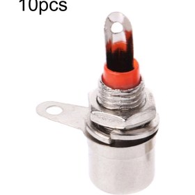 Resim Sones 10 Adet Küçük Rca Lehimli Lotus Master Av Soket Ses Konnektörü Kırmızı 