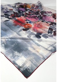 Resim Miray Nevada Büyük Boy Organik Pamuk Eşarp - 120 X 120 - 06253 Gri-bordo 