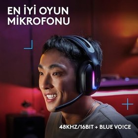 Resim Logitech G G522 LIGHTSPEED Kablosuz Oyuncu Kulaklığı, LIGHTSYNC RGB Aydınlatmalı, Senkronize PRO-G Ses, Hafif ve Konforlu Tasarım, Siyah 