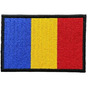 Resim Ex Patch Romanya Bayrağı Nakış Patch Peç - 8x5 cm 