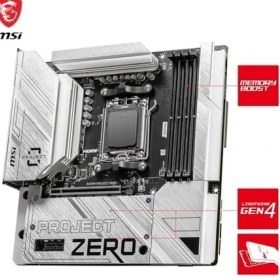 Resim TeknoKapsül Msı B650M Zero Am5 Soket Ddr5 7600(OC) Mhz Matx Anakart 