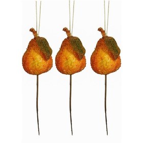 Resim Yapay Meyve 3'lü Şekerli Turuncu Portakal Süsü Çok Renkli 