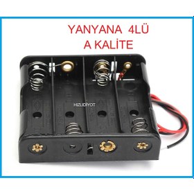Resim 4'Lü Aa Kalem Pil Yuvası Kablolu Kaliteli 