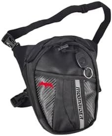 Resim Motosiklet Bacak ve Bel Çantası, Suya dayanıklı Ayarlanabilir Kemerli, Siyah,unisex motorcu çantası 