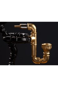 Resim Rustik Atölye Saksafoncu. Gece Lambası 