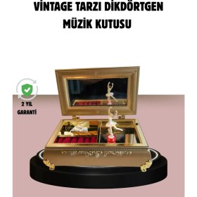 Resim Fırsatkolik Balerinli Müzikli Takı Kutusu Piyano Tasarım Kız Çocuk Hediyelik 
