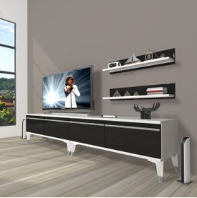 Resim Decoraktiv Eko 220t Mdf Silver Tv Ünitesi Tv Sehpası - Beyaz - Siyah 