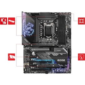 Resim Msı Mpg Z590 Gamıng Edge Wıfı, Soket 1200 Ddr4 5333 Oc Pcı-e Gen 4 M.2 Wi-fi 6 Atx Anakart 