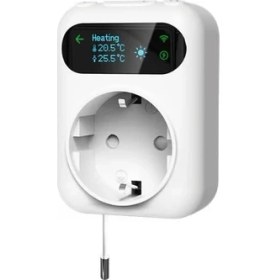 Resim Wifi Priz Tipi Harici Su Geçirmez Sensörlü Termostat (,smart Life Uyumlu) 