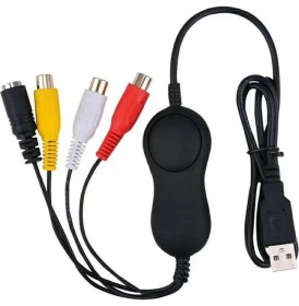 Resim Ezcap 158 Universal USB 2.0 Rca Hi8 Cvbs Composit S-Video Görüntü Ses Yakalama Capture Kartı Canlı Video Paylaşım Cihazı 