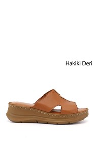 Resim Gönderi(r) Kadın Dolgu Taban Hakiki Deri Terlik 