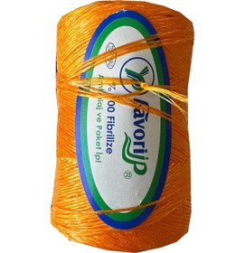 Resim Favori İp 5000 Denye -0.8 Mm- Ambalaj Ve Paket İpi Naylon Burgulu Örgü Çamaşır İpi -turuncu -10 Adet 