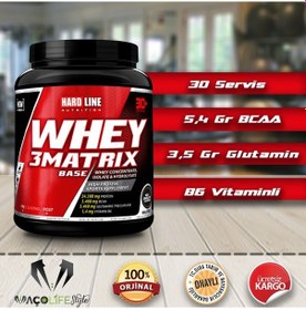 Resim Hardline Whey 3 Matrix Base 908 Gr Protein Tozu 30 Servis (441608489) 