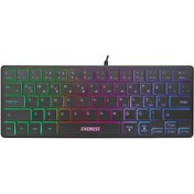 Resim Everest KB-73M MINICO USB Rainbow Aydınlatmalı Q Klavye Slim 