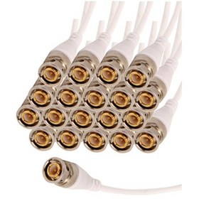 Resim 20 Adet Kablolu Bnc Konnektör 20lu Güvenlik Kamerası Bağlantı Soketi Hazır Kablolu Bnc Ucu 