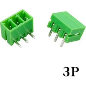 Resim Geçmeli Klemens 3 Pin 3.81mm Erkek 90 Derece 