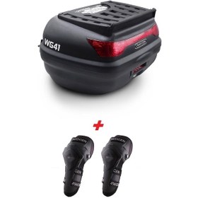 Resim Wogen Wg41 Basic Arka Çanta 41 Litre Siyah + Karbon Dizlik Hedi Siyah 