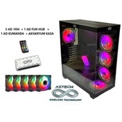 Resim Aztech AZT101 B Gaming Mid-Tower Pc Kasası Rgb Switch 