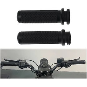 Resim Dashanshop Harley Davidson Dyna Touring Road King Sportster 25mm Siyah Uzun Ömürlü Motor Tutacakları 