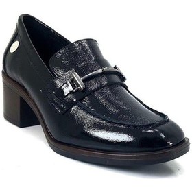 Resim Mammamia D24ka-55 Hakiki Deri Kadın Ayakkabı - Siyah Rugan 