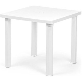 Resim Omnipazar Sy-2570 Kare Plastik Masa 80 Cm Beyaz 