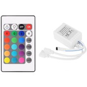 Resim Crackedice Dc12v Rgb Led Kontrol Cihazı + 24 Tuşlu Uzaktan Kumanda Rgb Kontrol Kutusu 