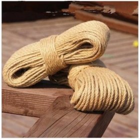 Resim Gereksiz Şeyler 8mm Jüt Halat Kendir Urgan Halat Ip 100 m Dekoratif Halat 