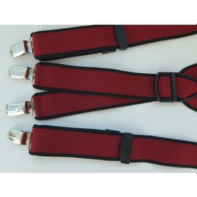 Resim Bordo Pantolon Askısı / Dört Klipsli Bordo 