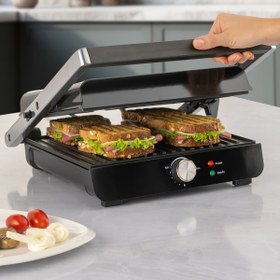 Resim Homend Grilliant 1356h Inox Gövdeli Döküm Plakalı Tost Ve Izgara Makinesi 