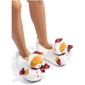 Resim Twigy Eskimo Kadın,Garson Boy Hayvanlı Panduf Beyaz 36/41 CC0630 Beyaz 