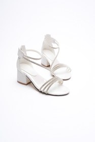 Resim Adım Dünyası Buton Kids Kız Çocuk Abiye Topuklu Rahat Taşlı İthal Tokalı 