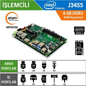 Resim Mf94v00 Intel Celeron J3455 Fansız Endüstriyel 3.5\" Anakart-115637 