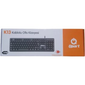 Resim QParts Qpart K13 USB Ofis Klavyesi Q Tr Kablolu 