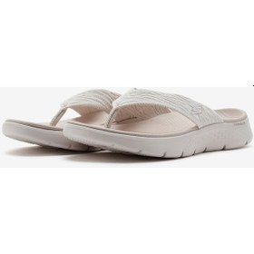 Resim Skechers Go Walk Flex Sandal - Splendor Kadın Bej Parmak Arası Terlik 141404 Nat Bej 