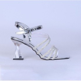 Resim Ayakcenter By4 Taşlı 7cm Kadın Topuklu Sandalet 