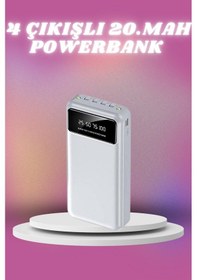 Resim 4 Çıkışlı 20.000 Mah Powerbank Taşınabilir Çoklu Giriş Çoklu 