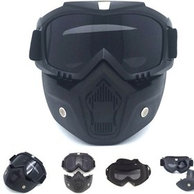 Resim 1 adet Erkekler için Çıkarılabilir Çok Fonksiyonlu Maske - Şık ve Pratik Açık Hava Maskesi, Klorlu Görüşçü ile, Cadılar Bayramı ve Diğer Etkinlikler için İdeal, Cadılar Bayramı Maskesi 