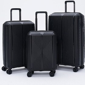 Resim Polipropilen 3'lü Kırılmaz Valiz Seti Siyah 