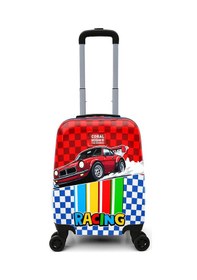 Resim Coral High Kids Araba Desenli Çocuk Valizi 16699 Kırmızı 