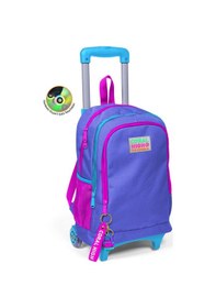 Resim Coral High Kids Lavanta Işıklı Tekerlekli Üç Bölmeli Çekçekli Sırt Çantası 23903 