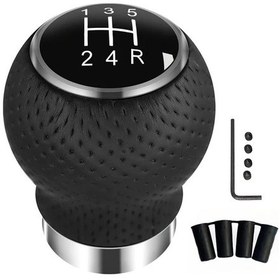 Resim Lumaworld Universal Aluminyum Manuel Vites Topuzu 5 Speed R 5 Ve 6 Vites Çoğu Araç İçin 4 Adaptörlü 